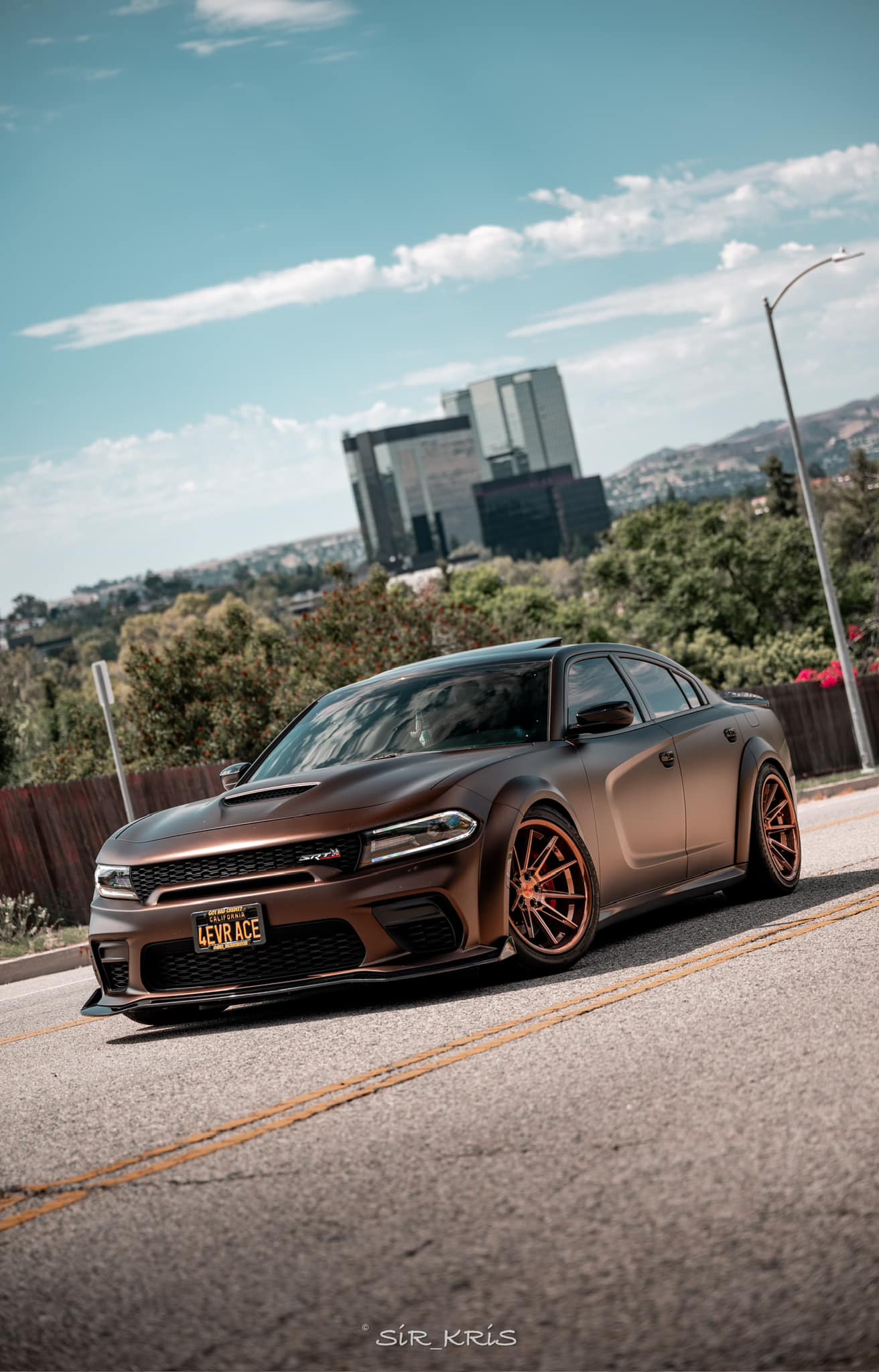 2021 widebody Scat Pack with KPMF matte Java Brown wrap