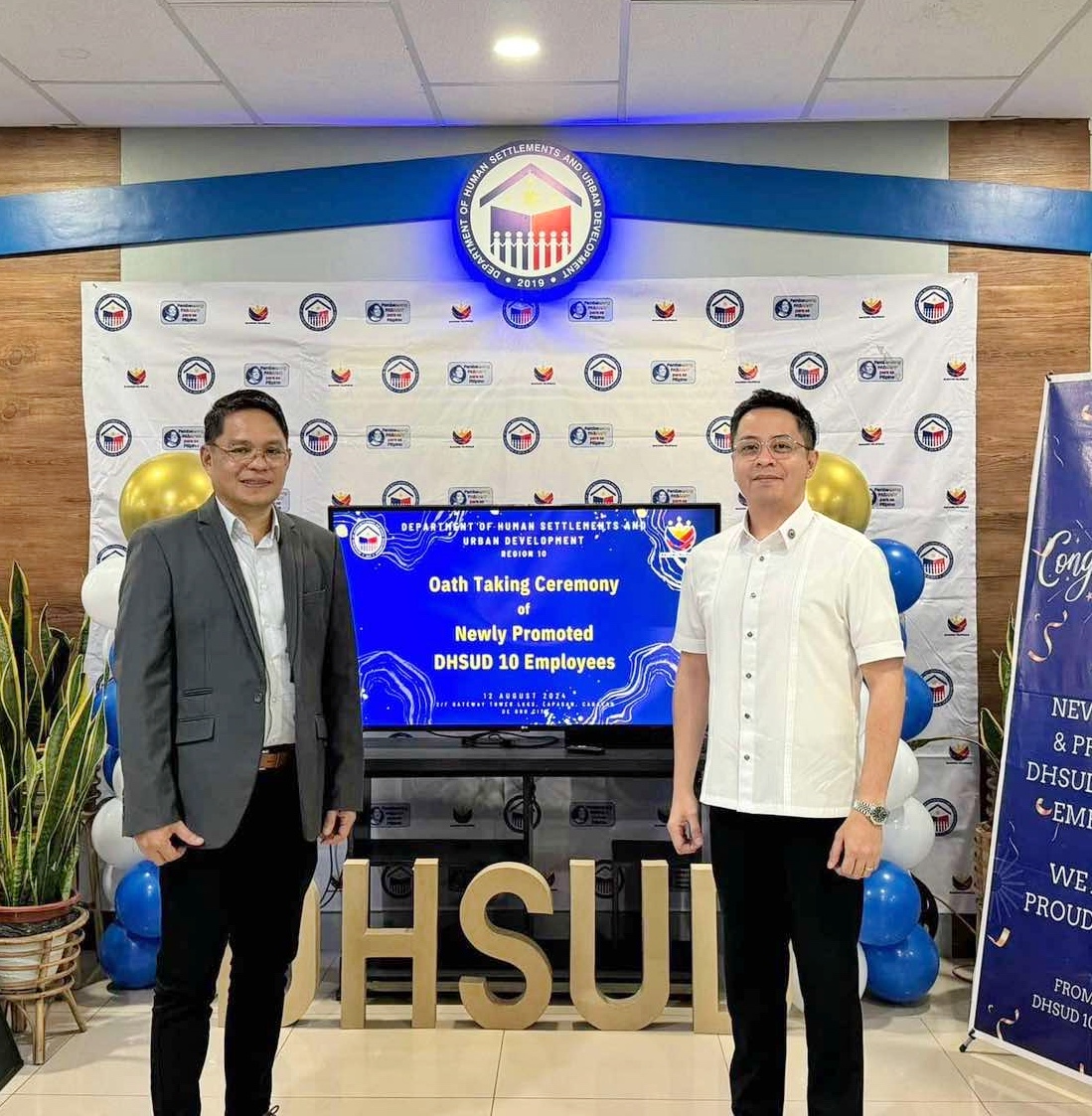 DHSUD Regional Office 10 Congratulates EnP. Rey O. Niog and EnP. Harvey ...