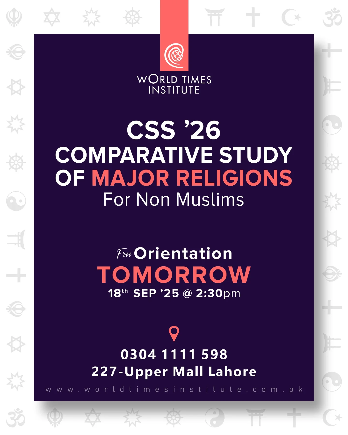 World - ~ 𝐂𝐒𝐒 '𝟐𝟔 𝐂𝐨𝐦𝐩𝐚𝐫𝐚𝐭𝐢𝐯𝐞 𝐒𝐭𝐮𝐝𝐲 𝐎𝐟 𝐌𝐚𝐣𝐨𝐫 𝐑𝐞𝐥𝐢𝐠𝐢𝐨𝐧𝐬 𝐅𝐨𝐫 𝐍𝐨𝐧 𝐌𝐮𝐬𝐥𝐢𝐦𝐬 ...