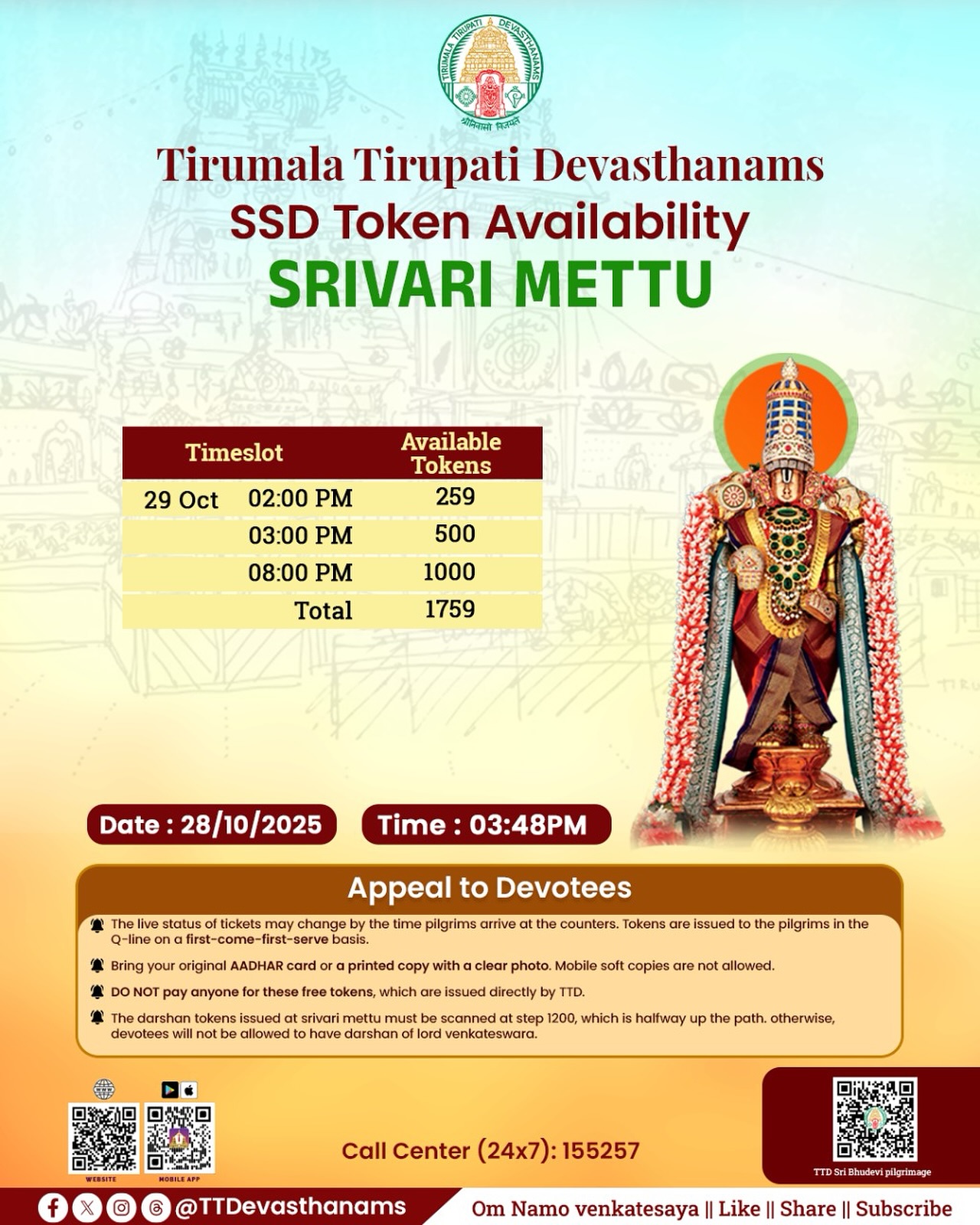 Tirumala - SSD Token issuance begins today at the Bhudevi complex . As ...