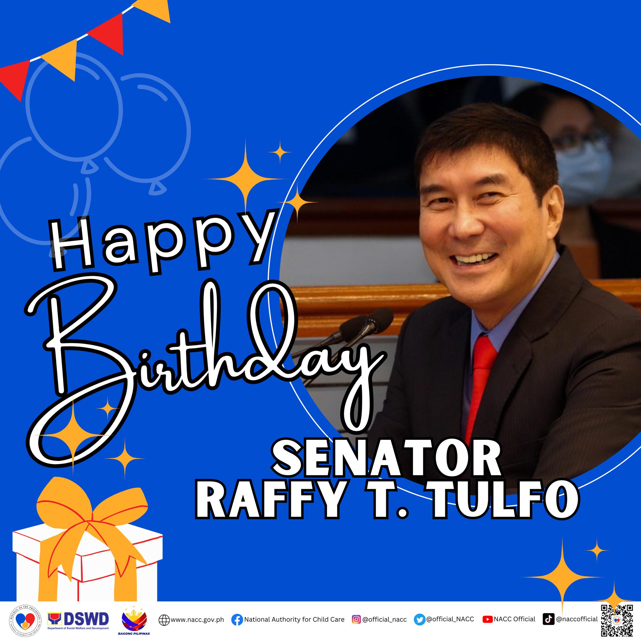 National - Warmest birthday wishes to Senator Raffy T. Tulfo!🎉🎁🎂 Your ...