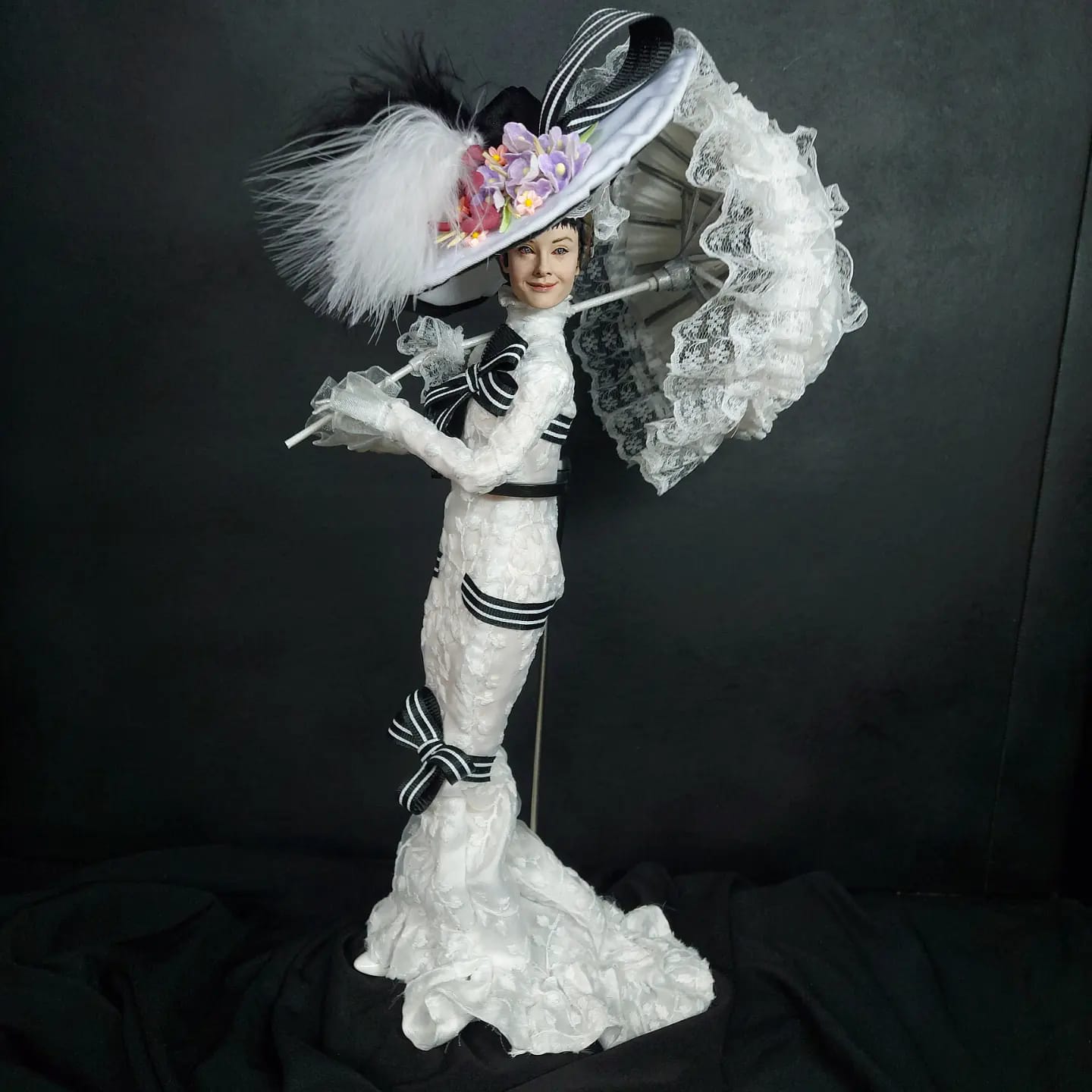 eliza doolittle beaded maxi dress played by Audrey Hepburn in her stylish white and black attire inspired by 1900's fashion 😊 Color:Peacock  Blue She is breathtaking sabi Isla Black Denim Mini