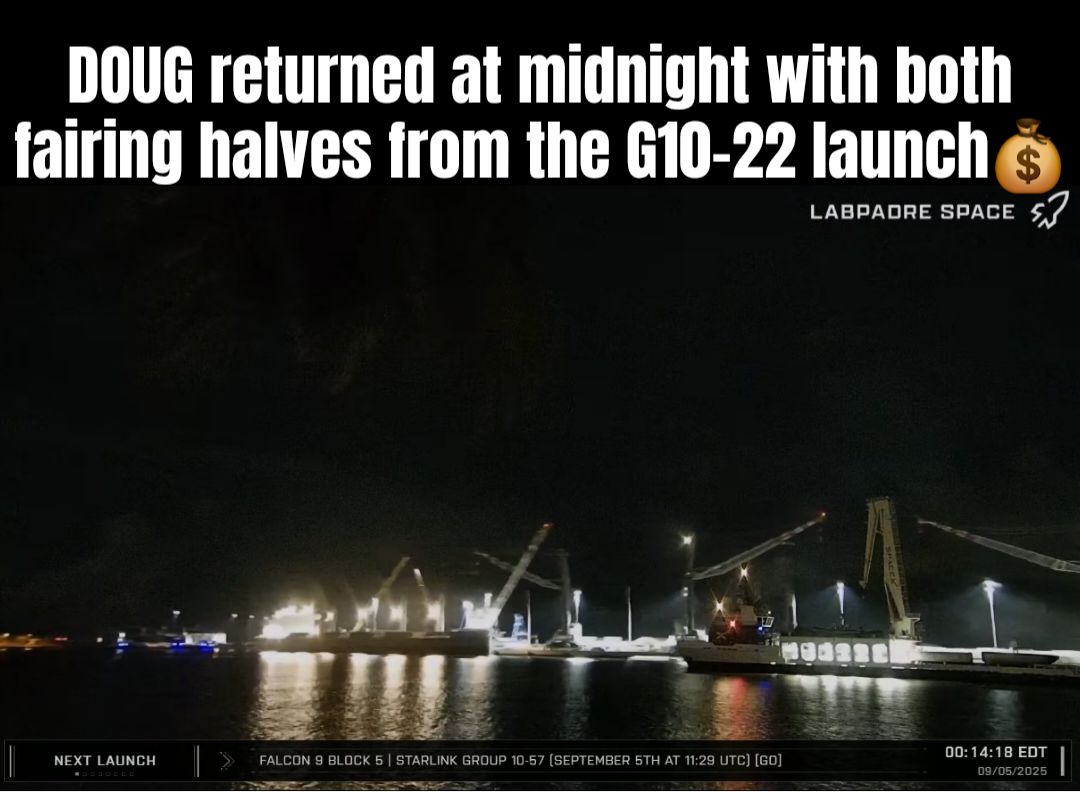 Space - SpaceX recovery ship DOUG returned at midnight with both ...