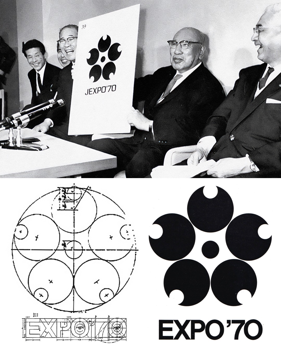 Takeshi Otaka's iconic Expo '70 logo design