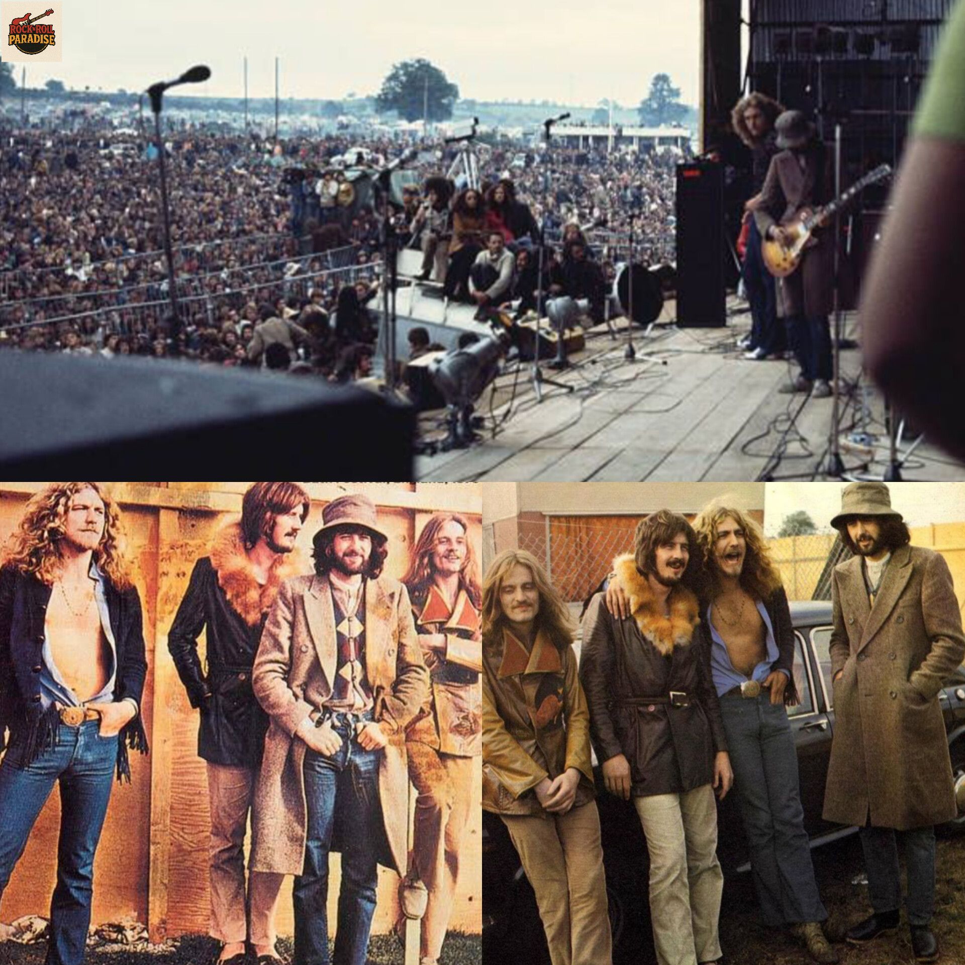 Led Zeppelin at the Bath International Music Festival, 1969. In 