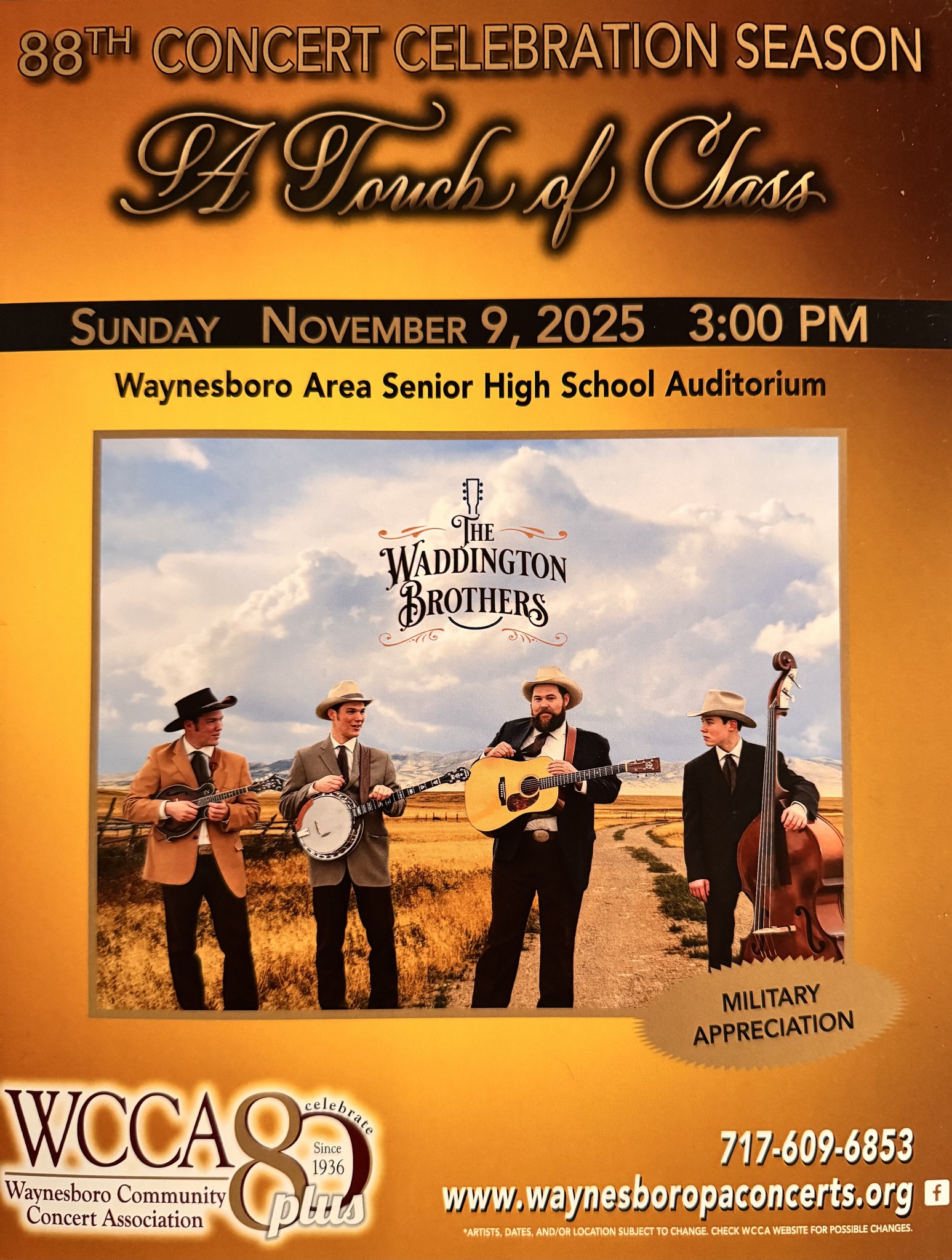 Waynesboro Community Concert Association Military Appreciation Concert
