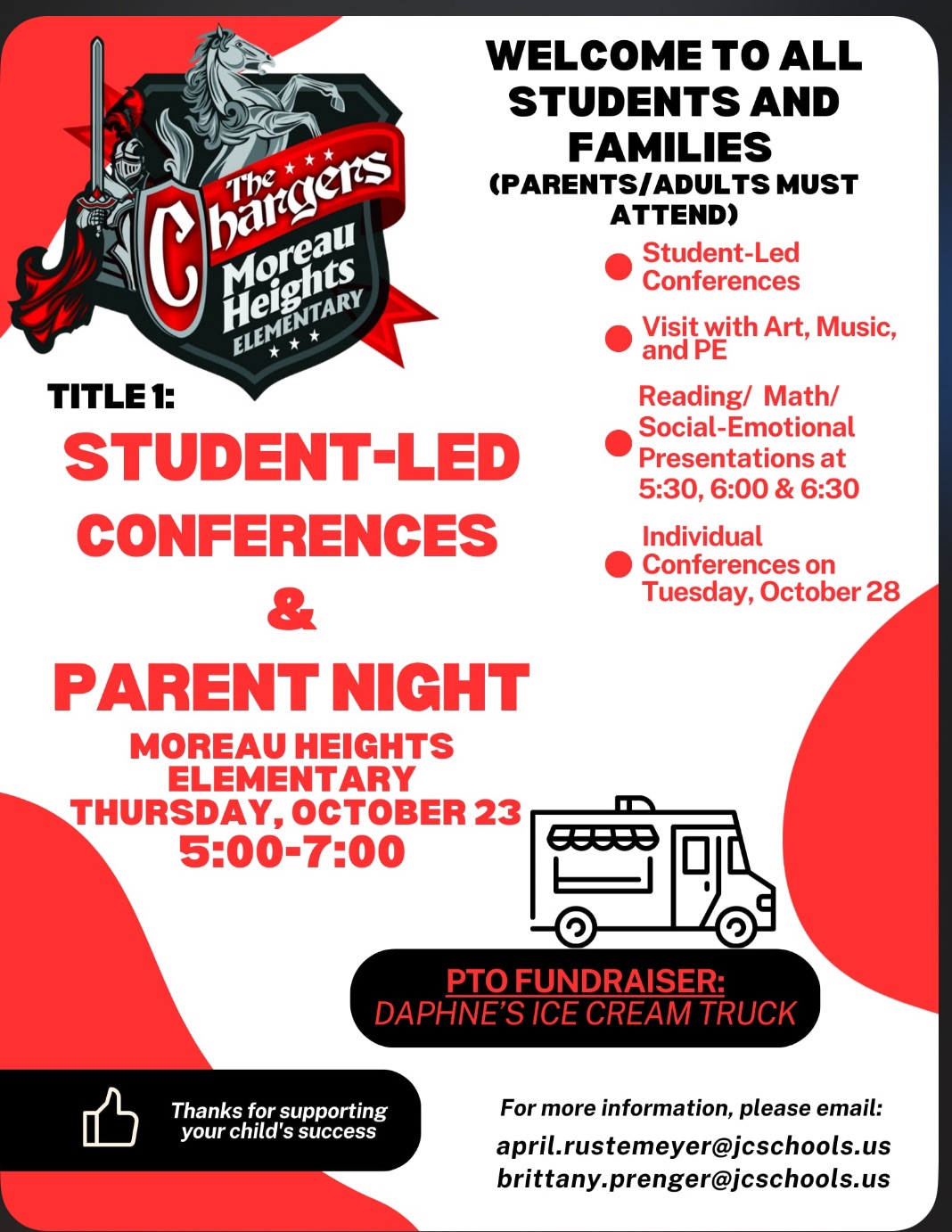 Title 1 Night, Student-Led Conferences & Parent Night
