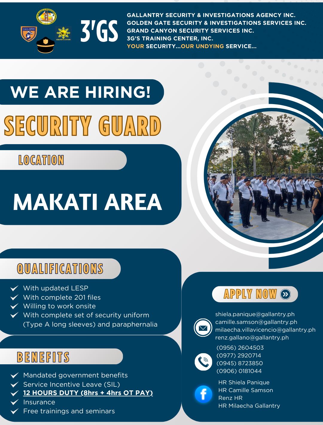 Golden - 𝐔𝐑𝐆𝐄𝐍𝐓 𝐇𝐈𝐑𝐈𝐍𝐆📣 📌 Position: 𝗦𝗘𝗖𝗨𝗥𝗜𝗧𝗬 𝗚𝗨𝗔𝗥𝗗‼️ 📍 Location ...