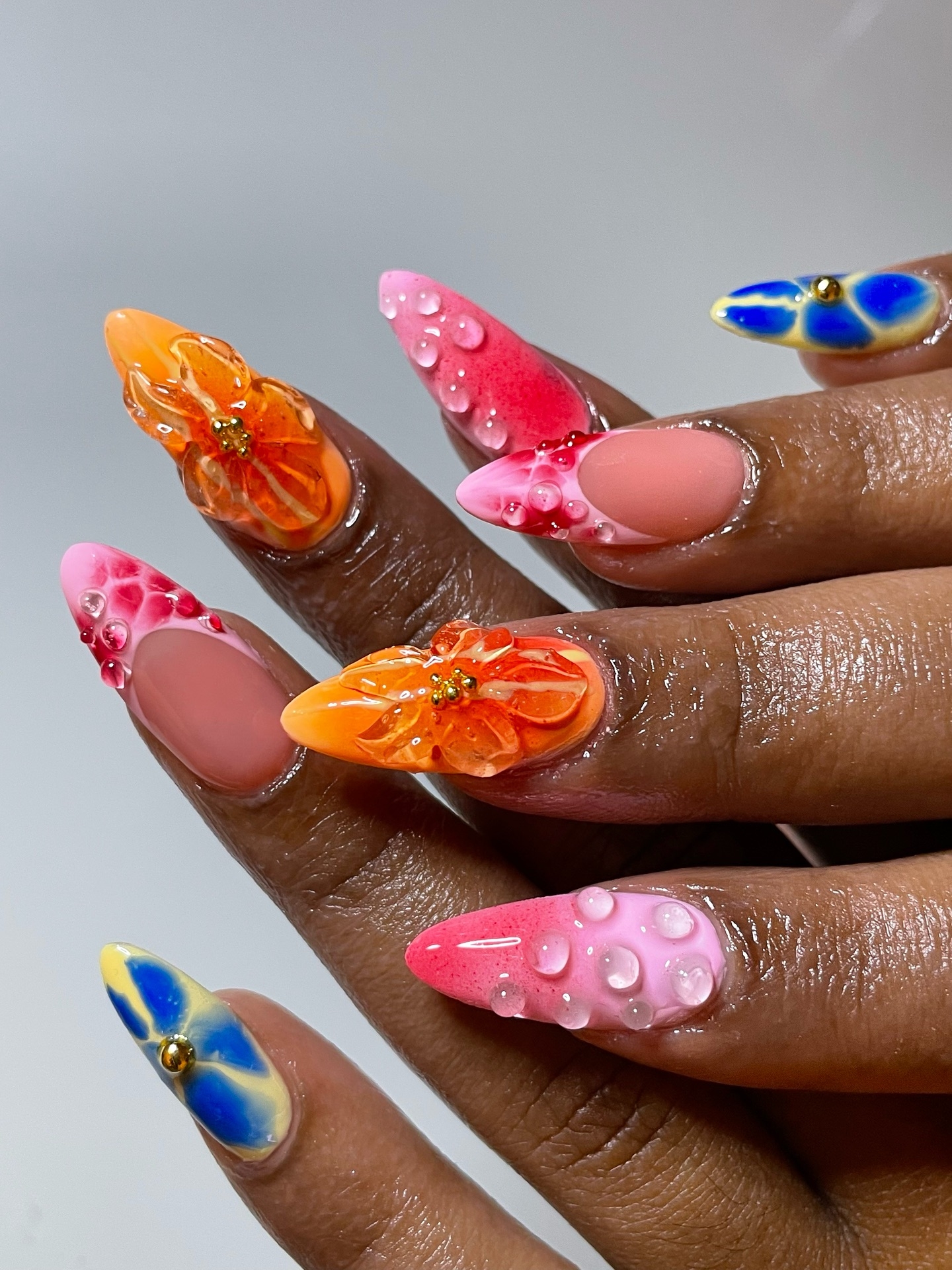 Matching acrylic nails & toes 😍🫧 Book under “acrylic toes and French ...