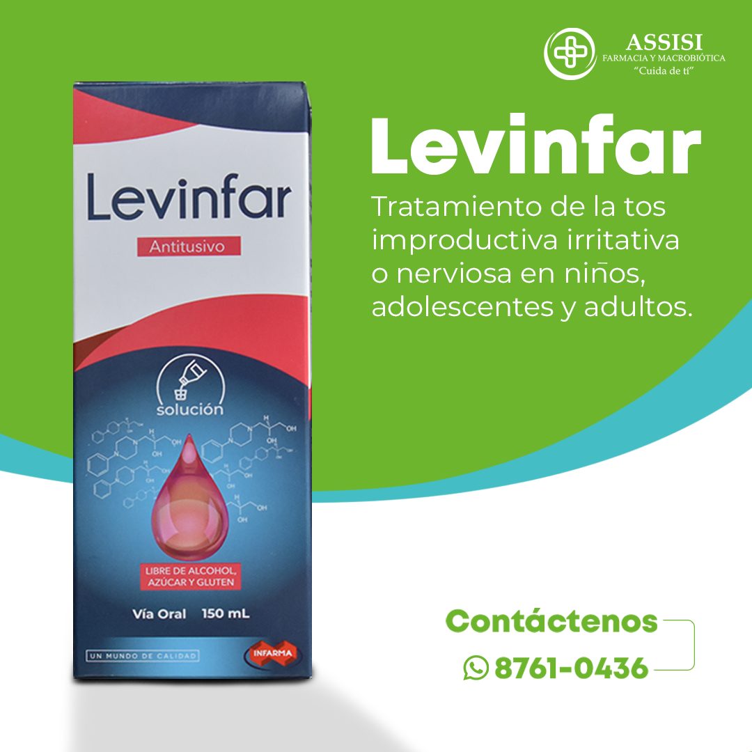 Farmacia - Levinfar Antitusivo. ⚕️ Tratamiento para la tos improductiva ...