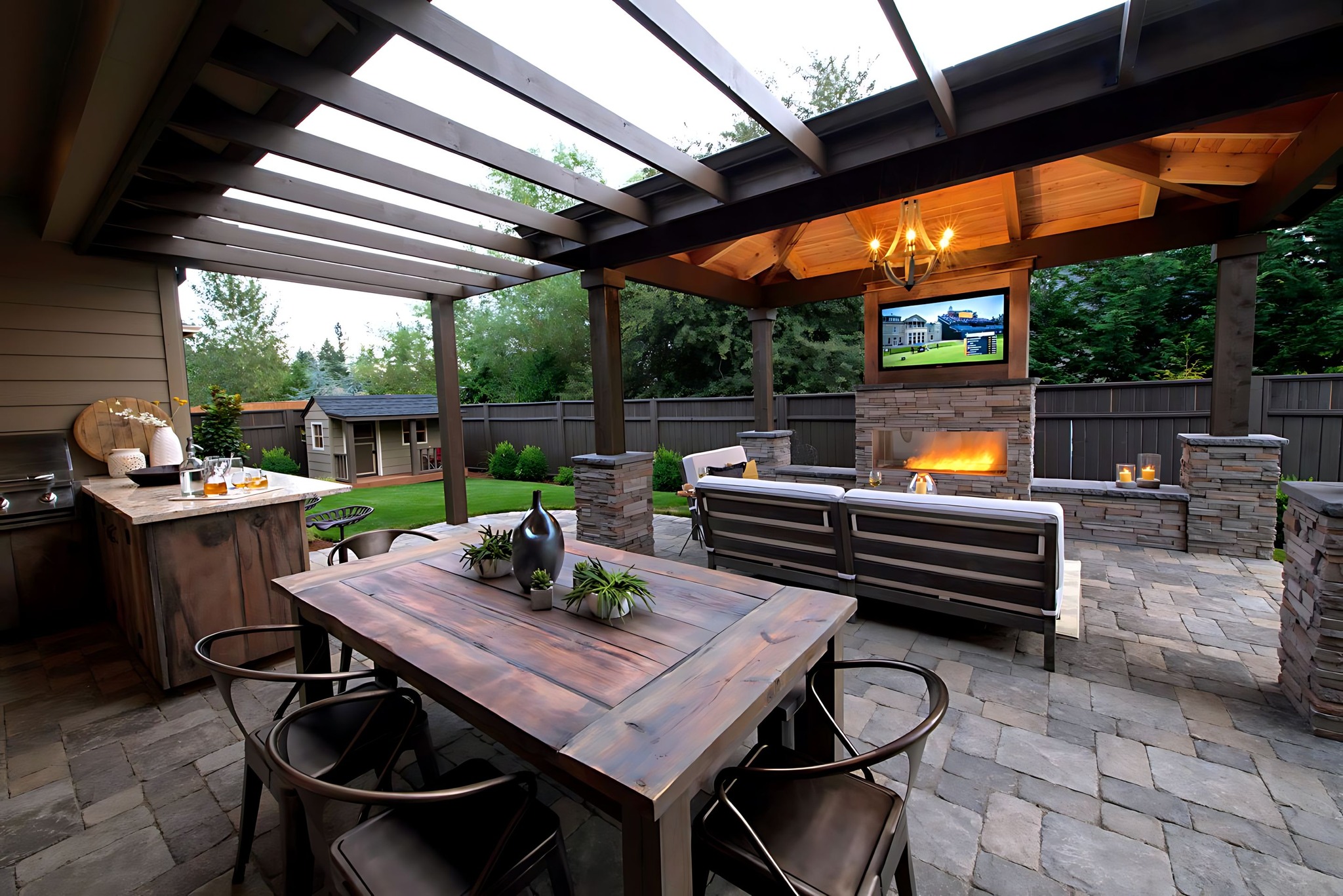 Good - The image depicts a beautifully designed and well-furnished ...