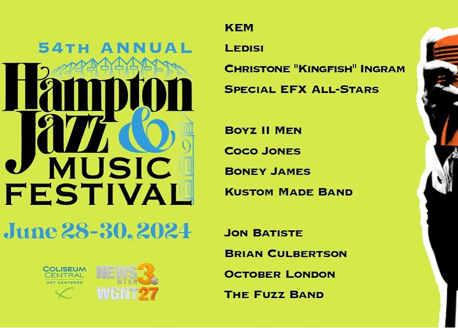 The lineup is officially LIVE! The Hampton Jazz and Music Festival