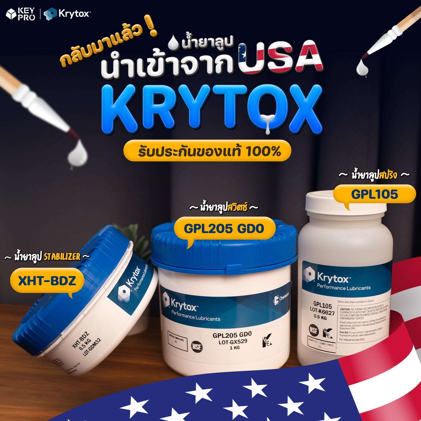 KeyPro - น้ำยาลูป Krytox กลับมาแล้ว! 🇺🇸นำเข้าจาก USA...