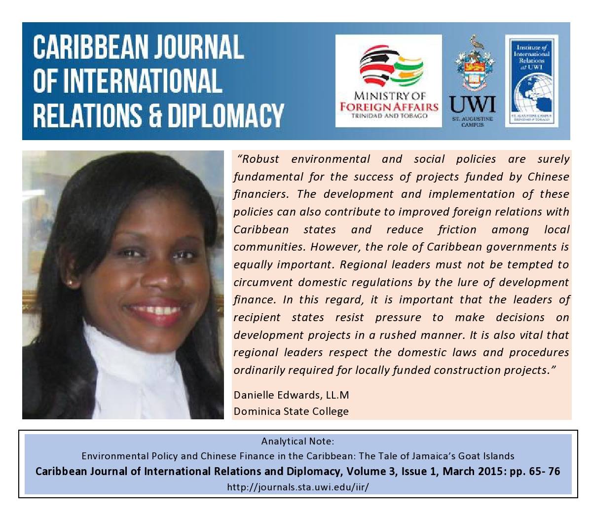 Caribbean Journal of International Relations and Diplomacy - Home