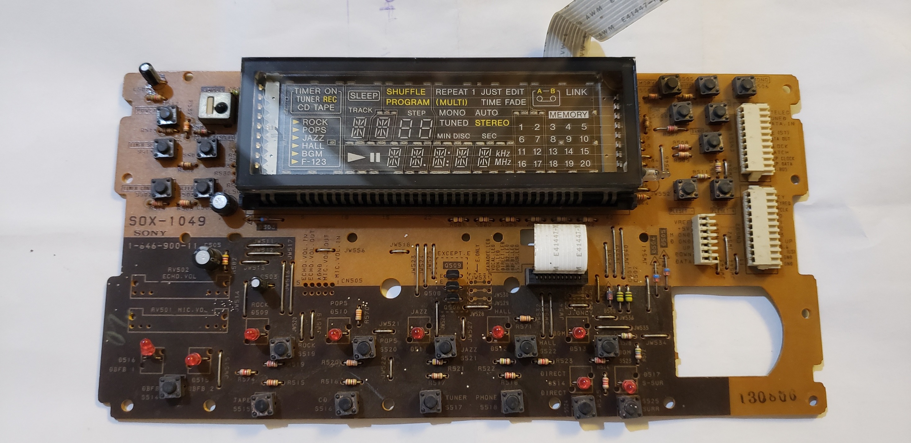 I Take Pictures of Electronic Parts | Sony Mini Hi-Fi MHC Display Panel ...