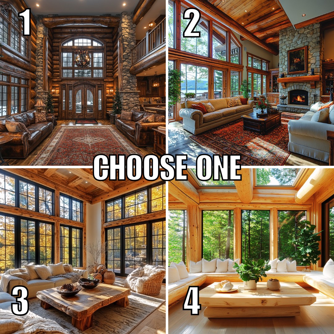 Log - 🔥 Which Log Cabin Living Room Feels Like Home? 🪵 Each space has ...