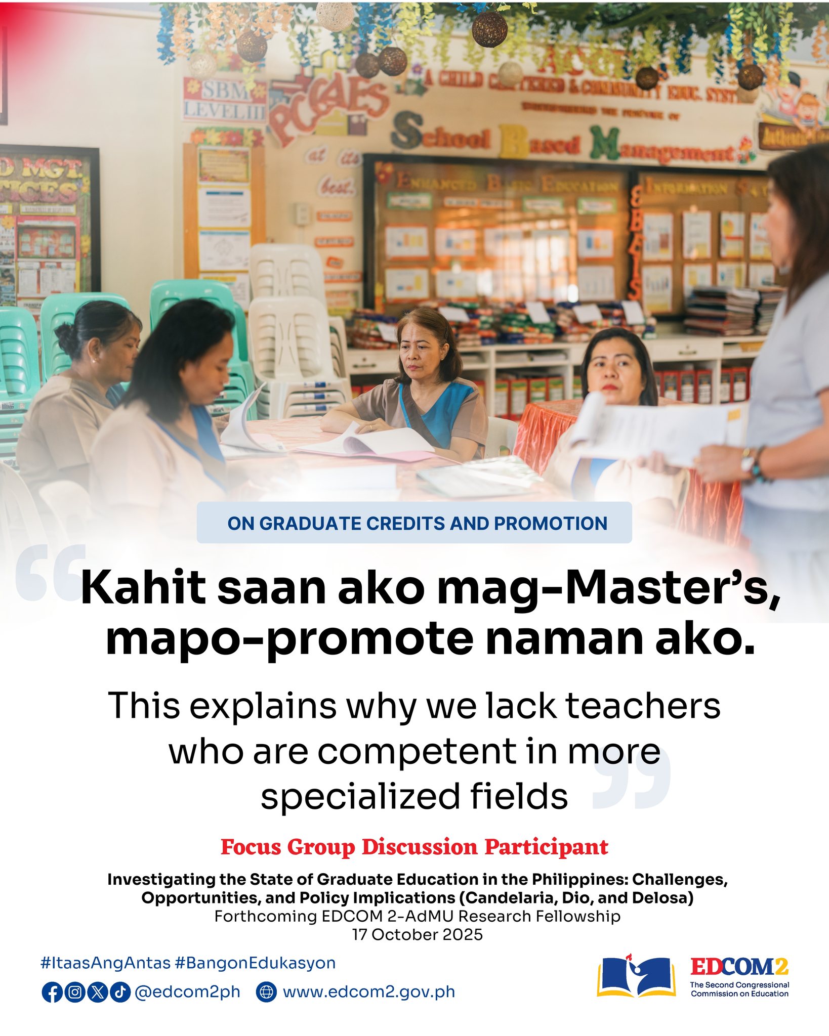 EDCOM - Sa mga focus group discussions na isinagawa nina Candelaria ...