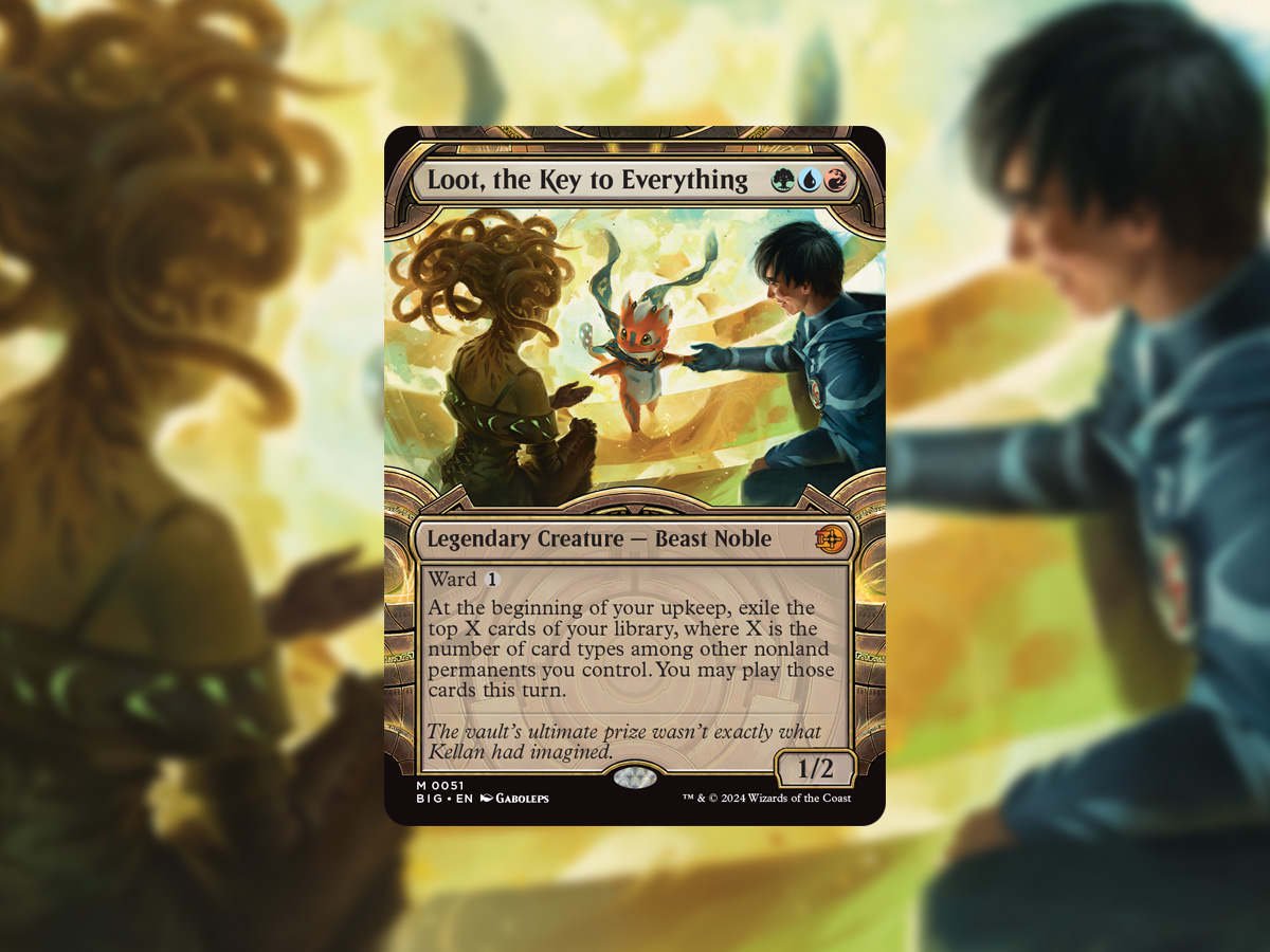best loot cards mtg Loot, the Key to Everything [Outlaws of Thunder Junction: The Big Score] Mtg. ​​​Loot, the Key to