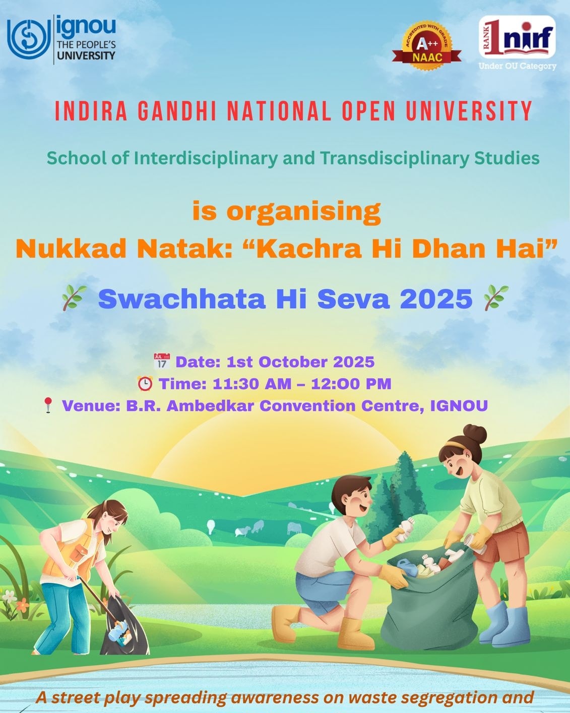 #SwachhataHiSeva20... - Indira Gandhi National Open University | Facebook