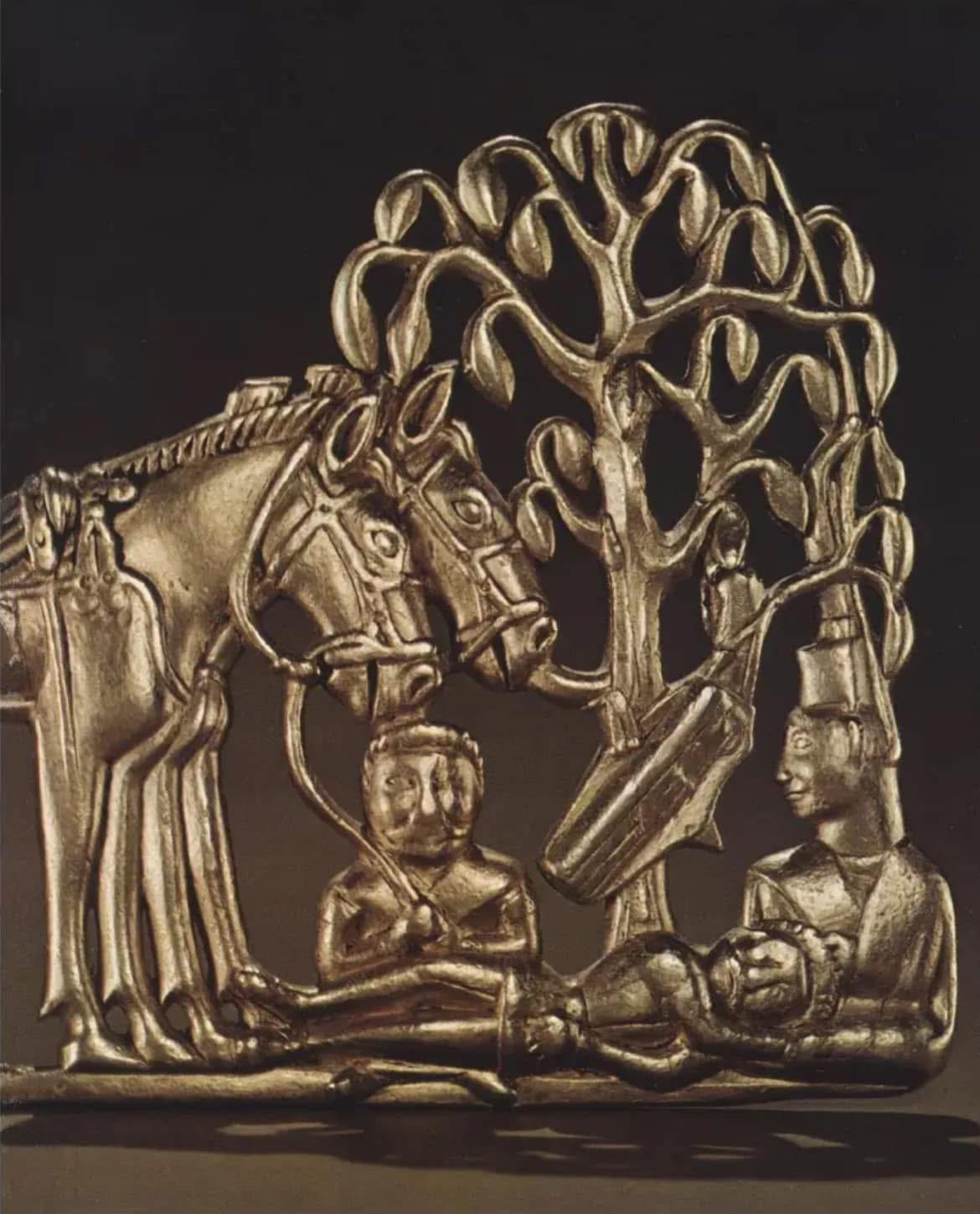 Ancient Scythian horse buckle artifact