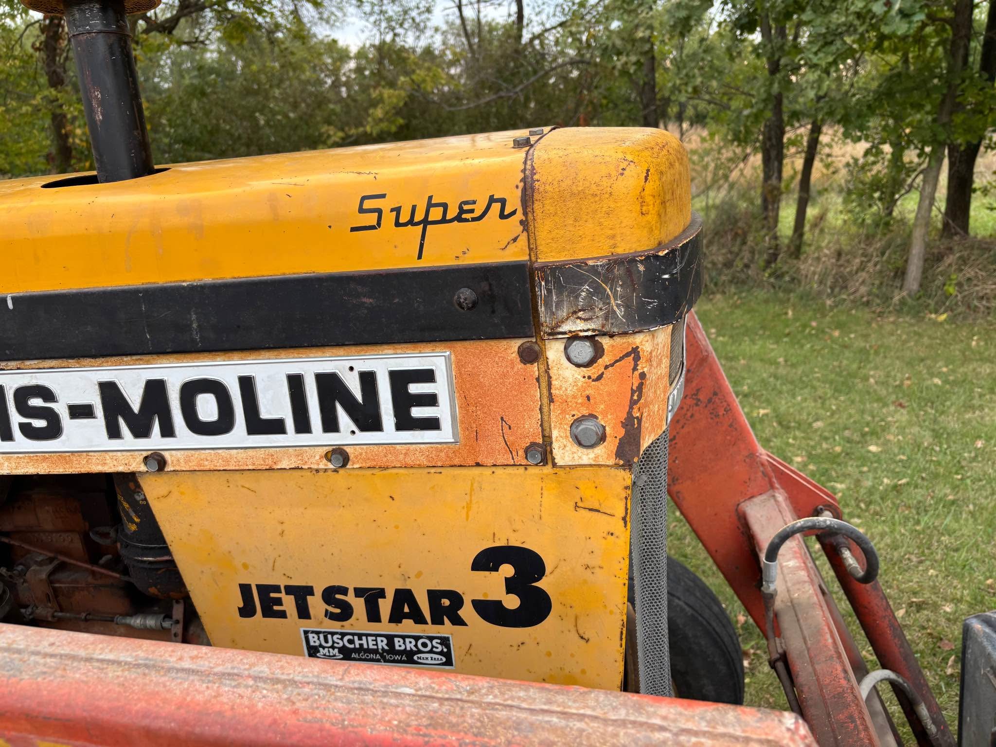 Minneapolis Moline Super Jet Star 3 w/loader & 5ft Mohawk Brush Cutter