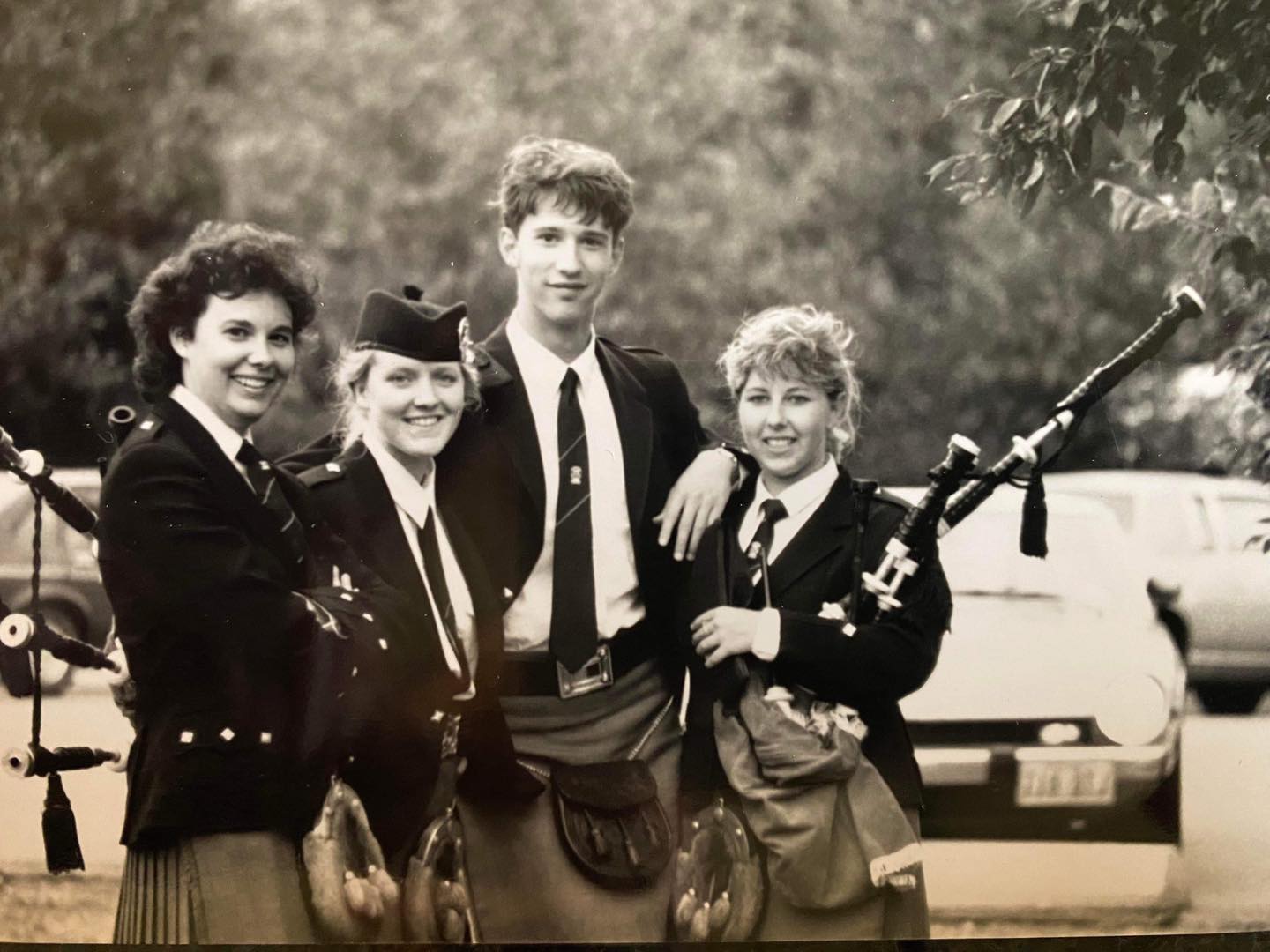 Simon Fraser University Pipe Band's female players through the years