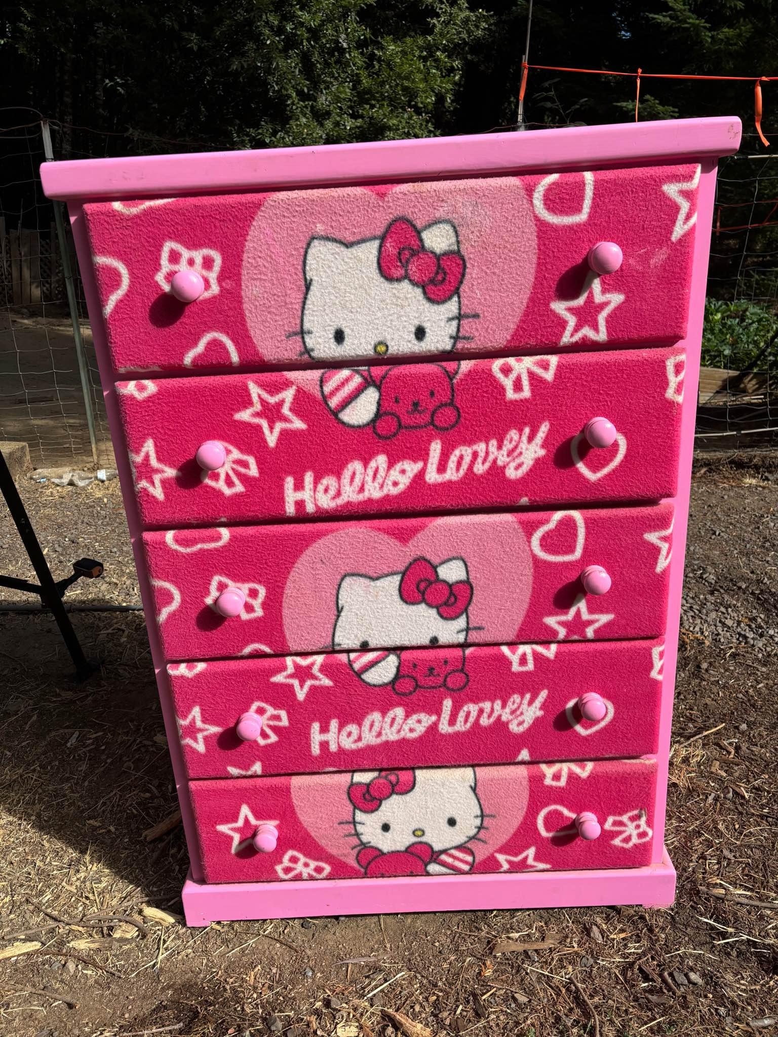 Hello Kitty hot pink Dresser - Dressers & Chests of Drawers - Willits, California | Facebook Marketplace