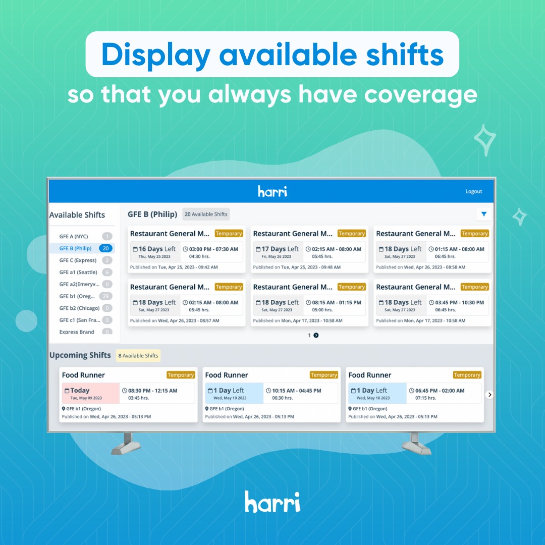 Harri - Offering available shifts to employees has never been easier. ⤵ ...