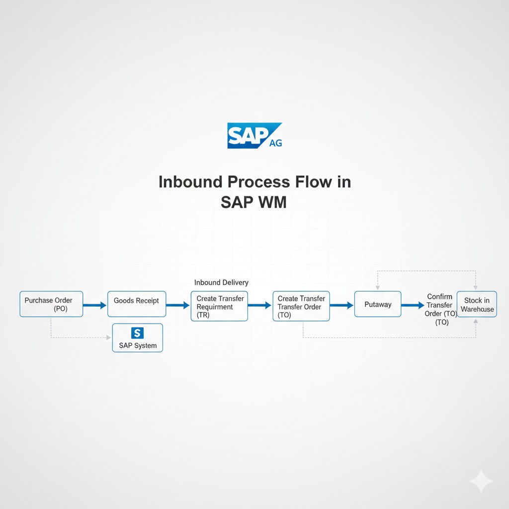 Comrades - 🌐 Inbound Process Flow in SAP WM 🔹 Sequence of Steps 1️⃣ ...
