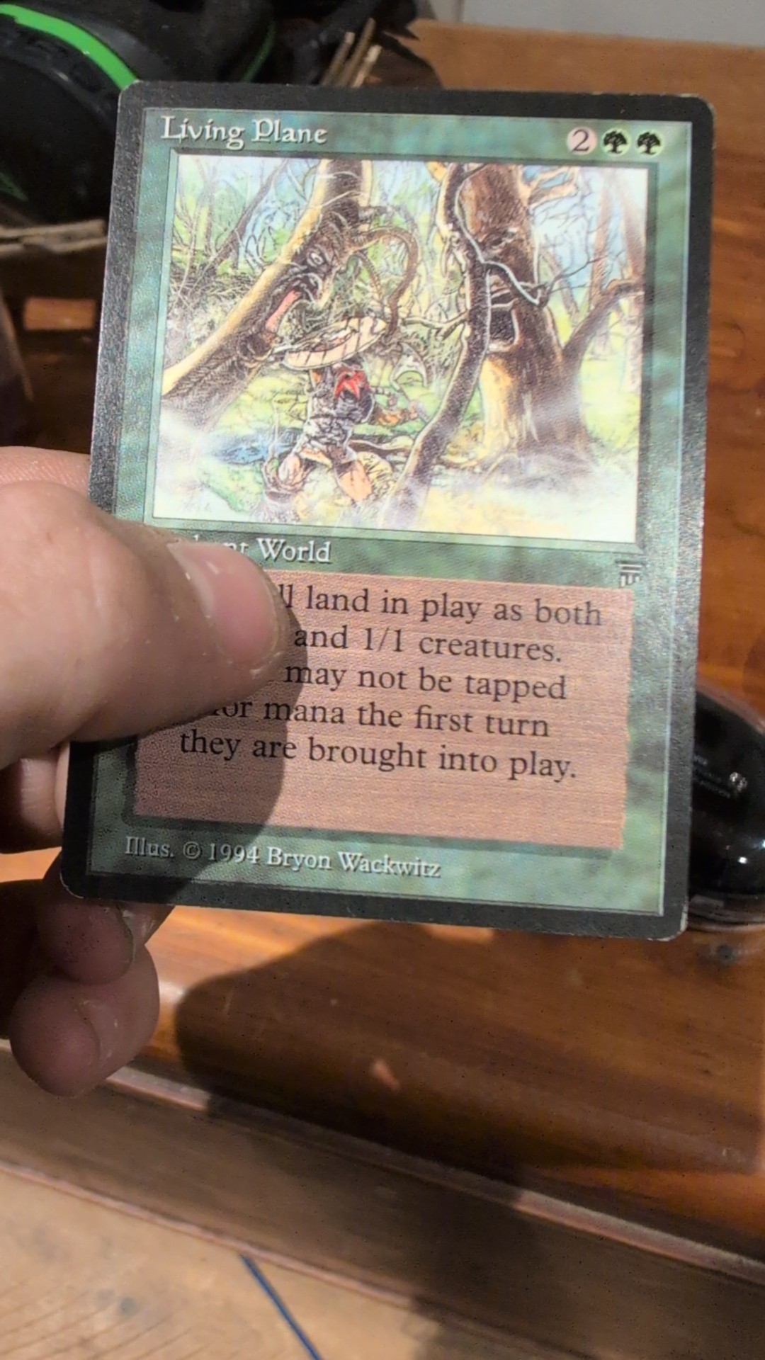 What is the condition of this Living Plane Magic: the Gathering card?