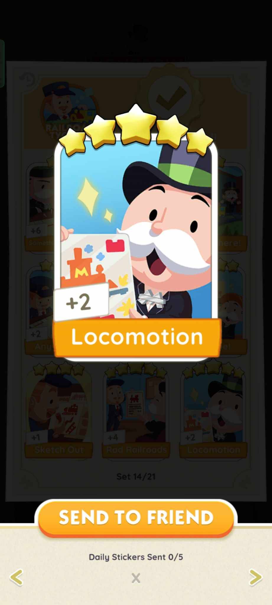 1 X Pegatina Invitados Especiales 5⭐ Monopoli_Go! - Top Seller (ENVÍO