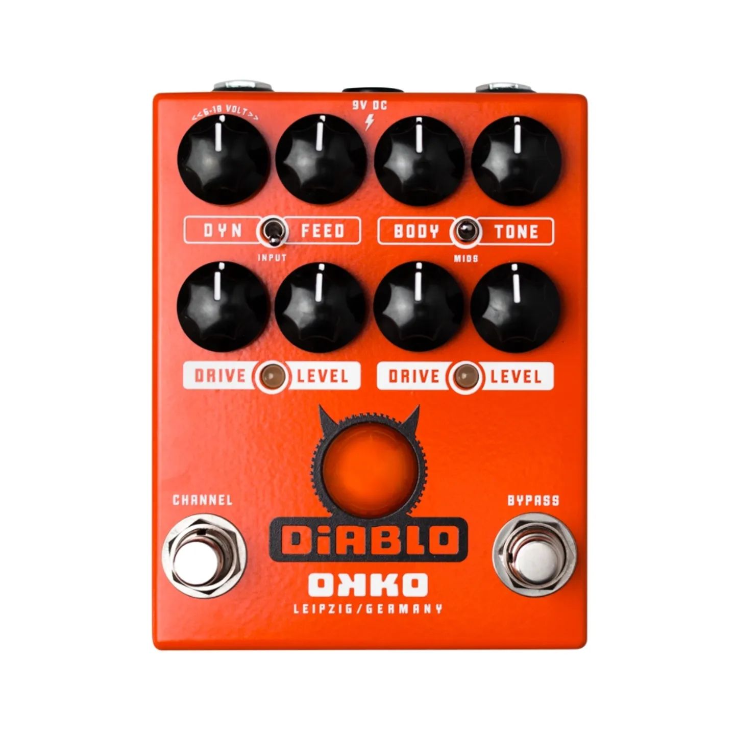 Okko Diablo dual overdrive pedal for guitar