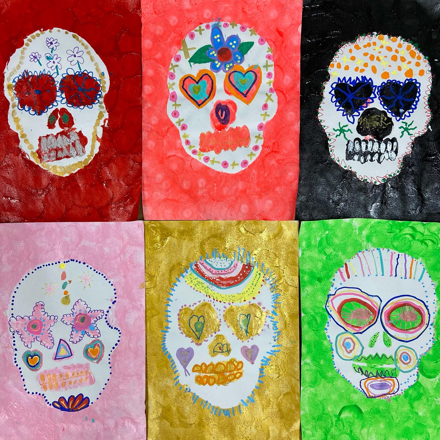 HOWAF 16 Pochoirs Crânes Mexicains Halloween – Réutilisables Pour Enfants & Bricolage