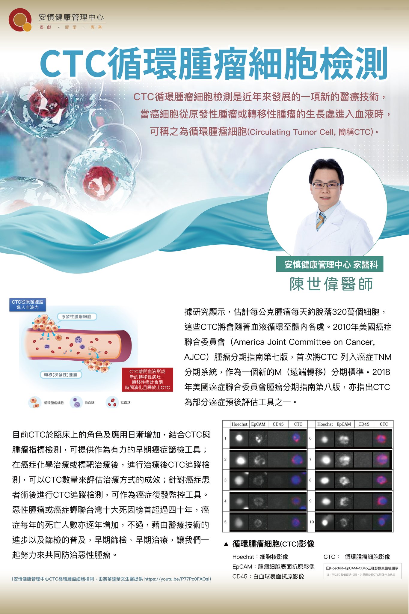 安慎健康管理中心 - 📢CTC循環腫瘤細胞檢測📢...