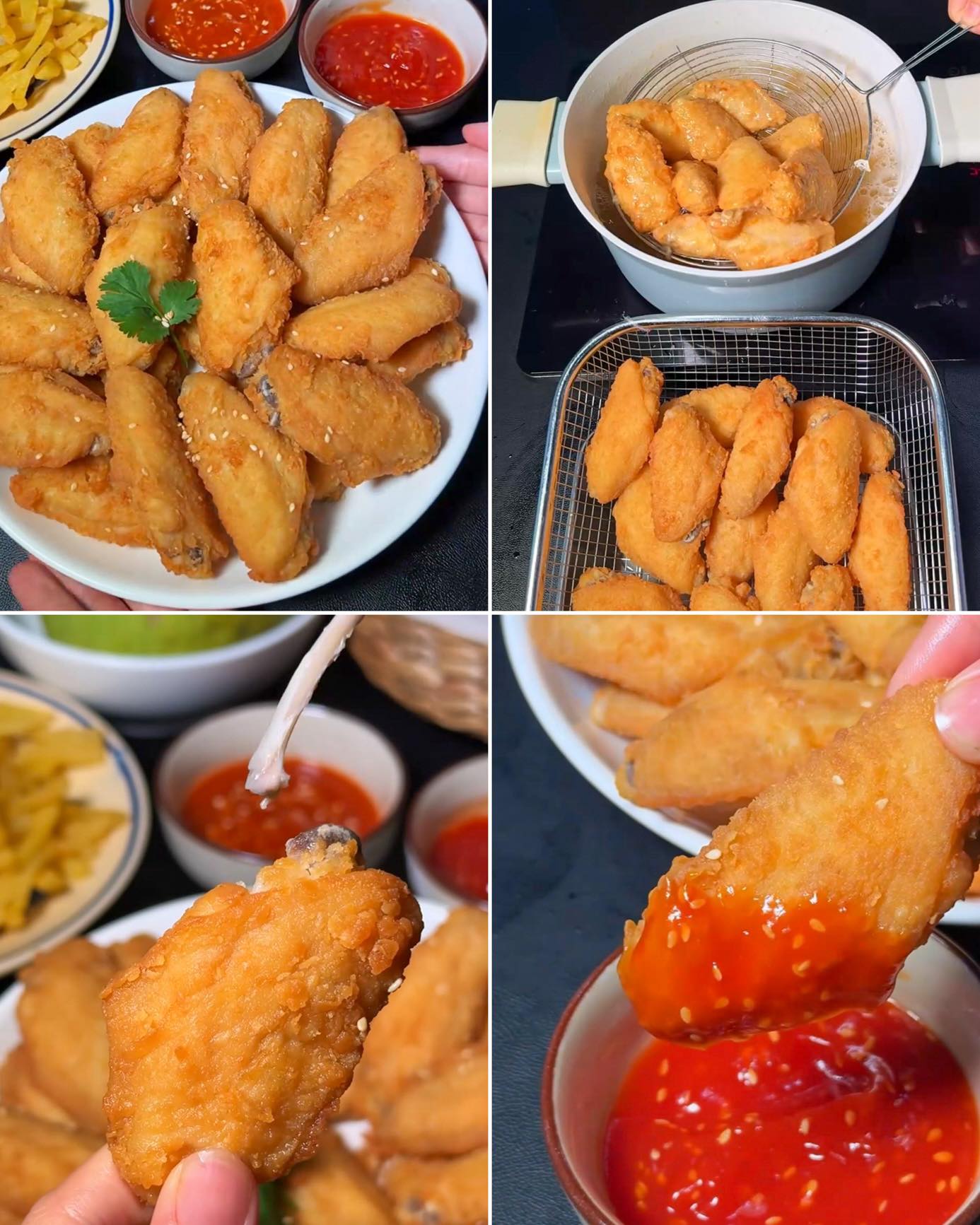 Kênh - Cách làm CÁCH GÀ RÁN ngon 🐔 * Nguyên liệu: - Cánh gà: 1,5 kg ...