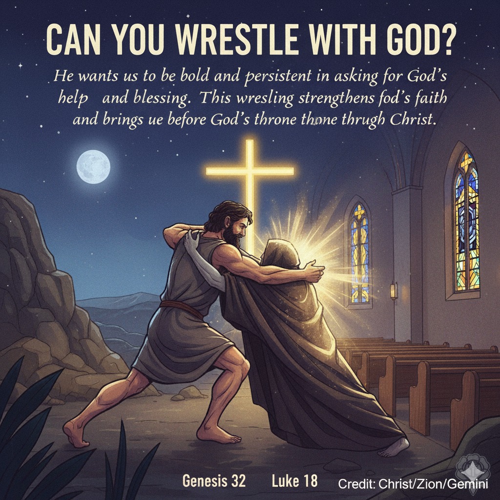 Zion - CAN YOU WRESTLE WITH GOD? It seems absurd, but God allows Jacob to wrestle with Him and ...