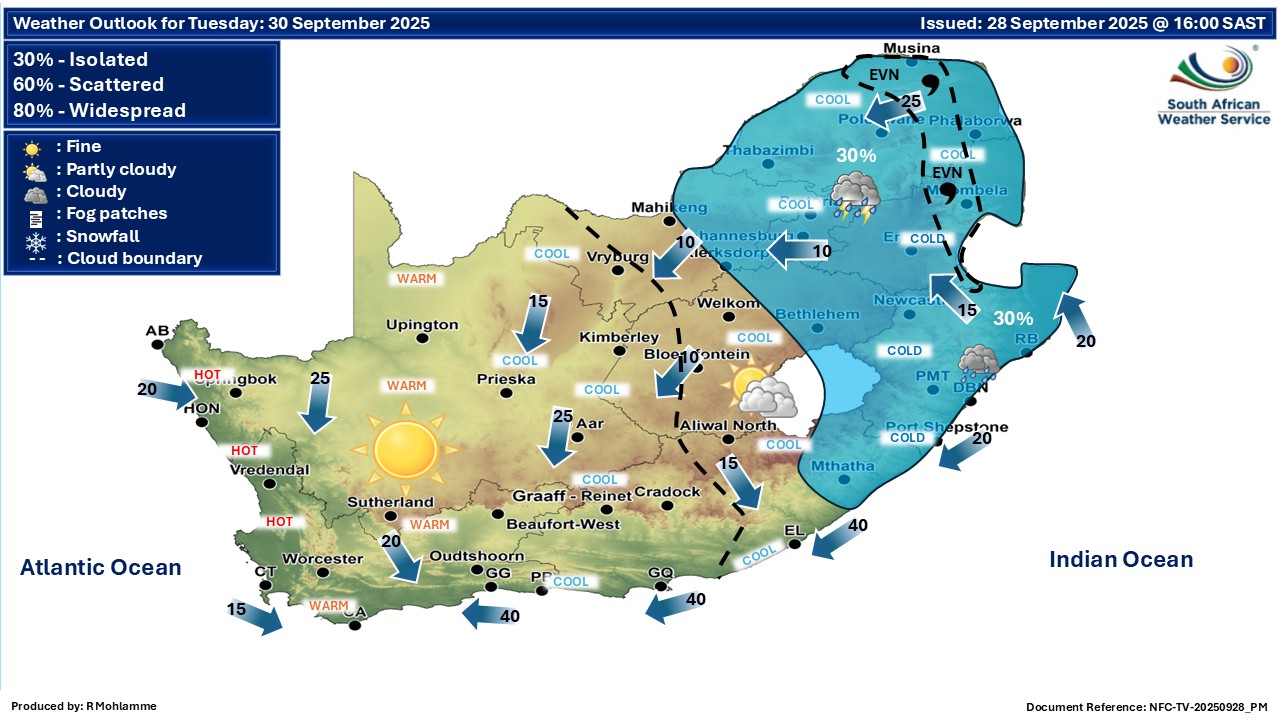 Extended weather forecast... - South African Weather Service | Facebook