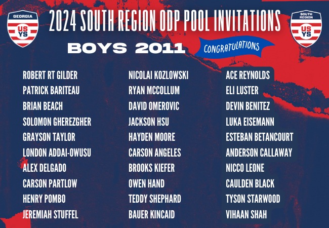 Georgia Soccer - Congratulations to the 2011 Georgia ODP...