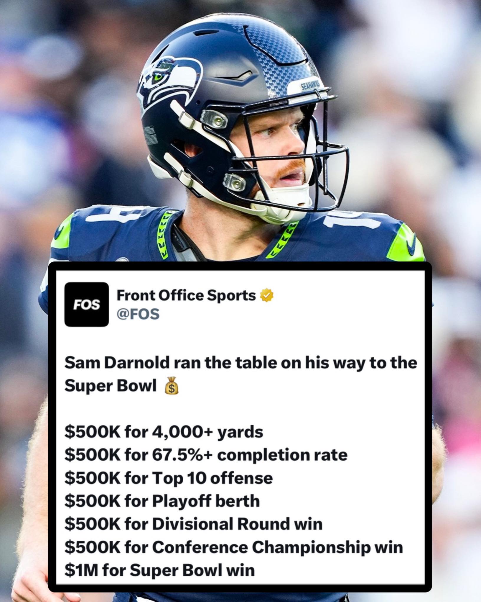Everything - Sam Darnold made himself an extra $4 million with this ...