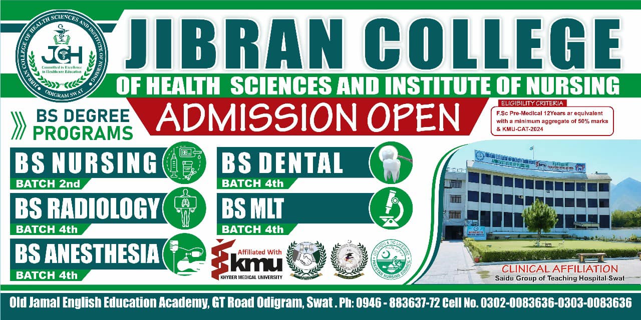 Jibran - Admission Open Fall-2024 BS Nursing, Radiology, Anesthesia ...