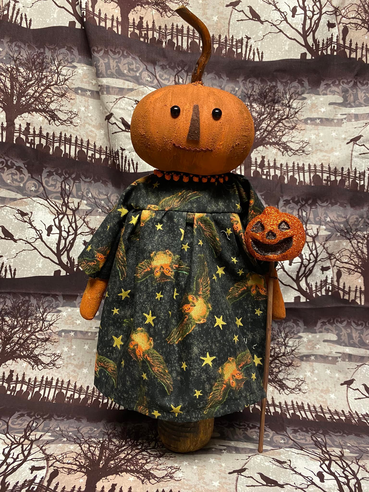 Senor Pumpkin vintage doll by Snezhana Zhernovaya