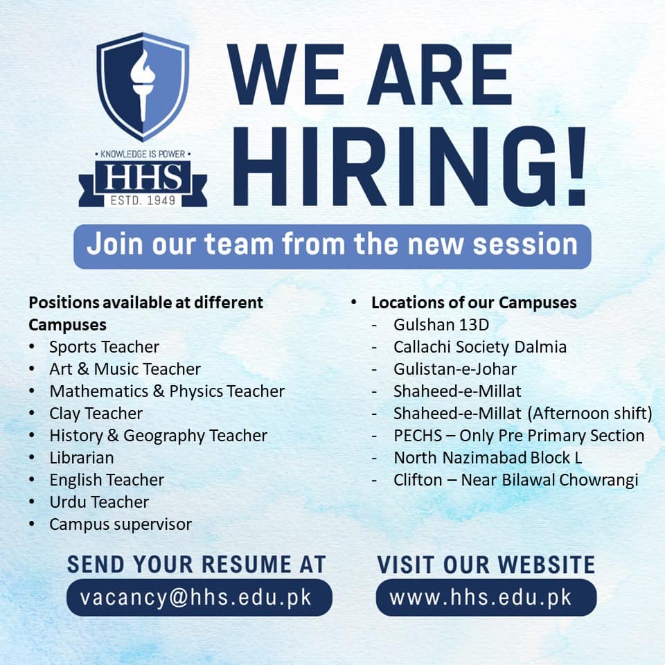 HHS - Join our team at HHS School System! We are excited to announce ...