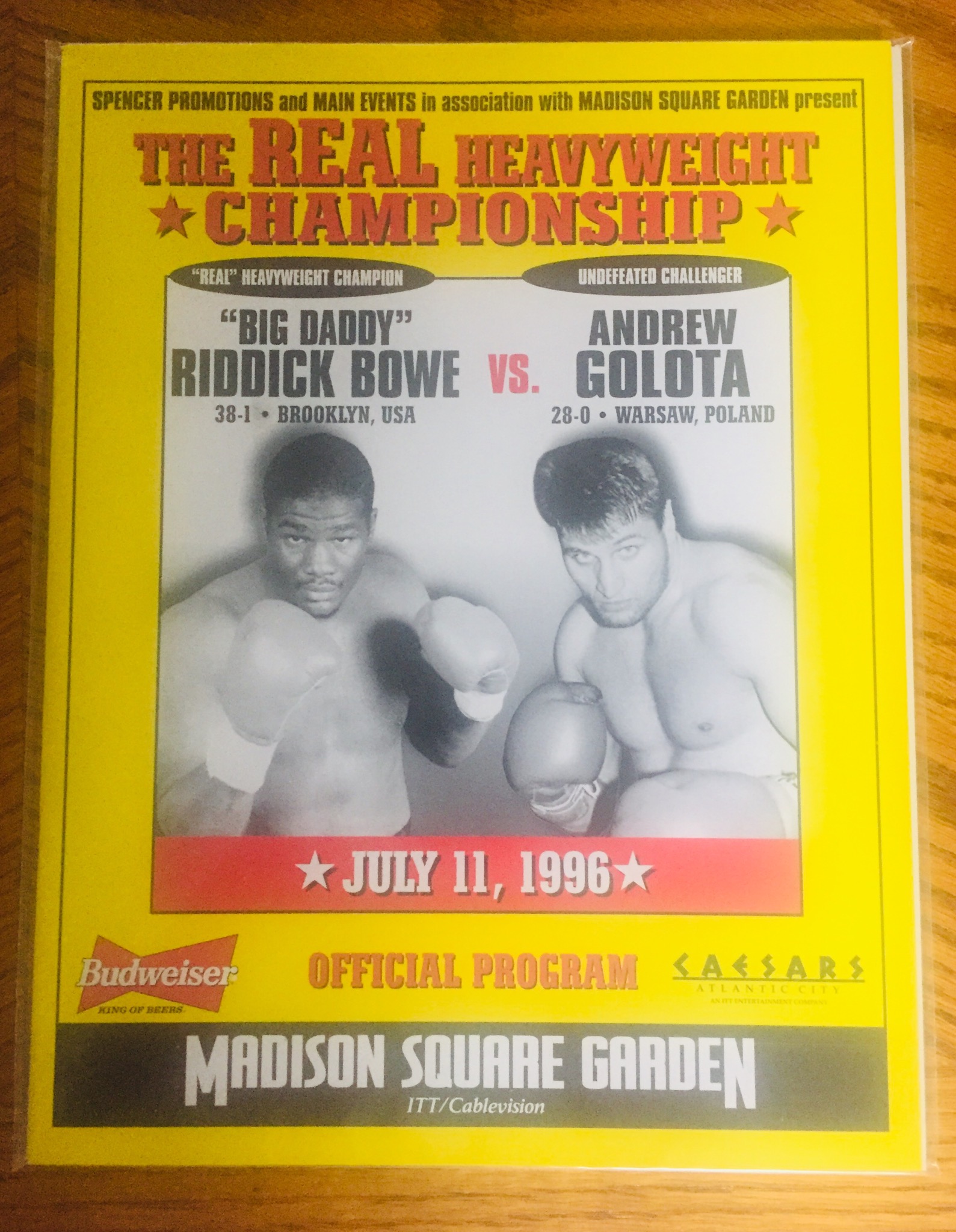 Dan Rafael - Program & poster in my #boxing collection...