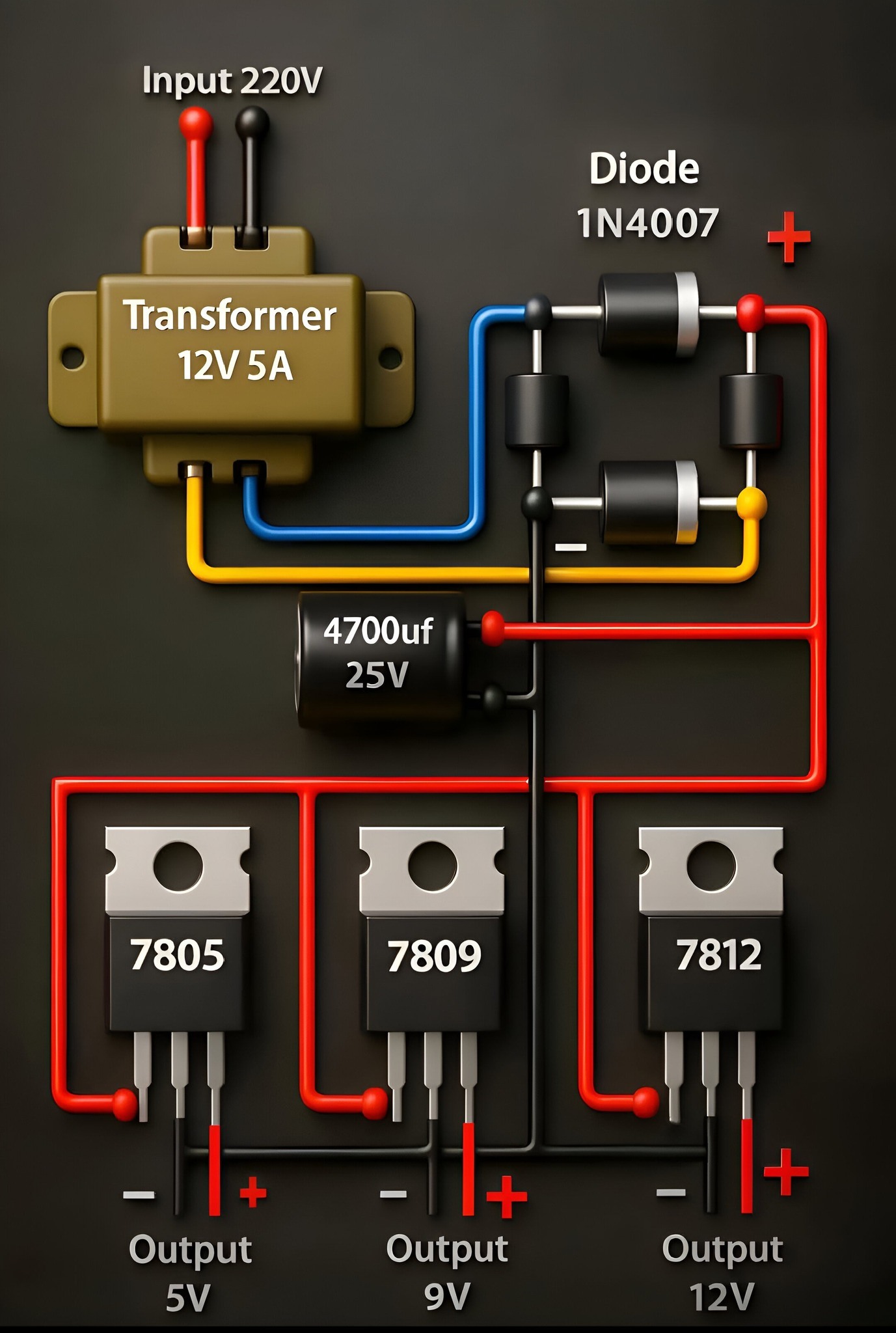 A Is the 3.5v output from a 12v regulated power supply?