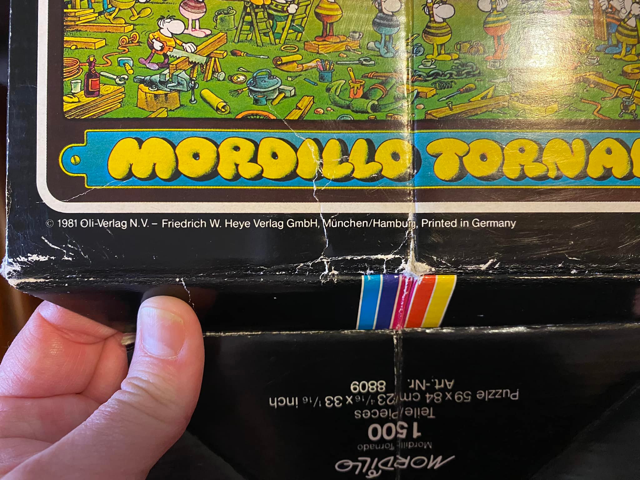 Heye brand Mordillo Tornado jigsaw puzzle from the 1980's