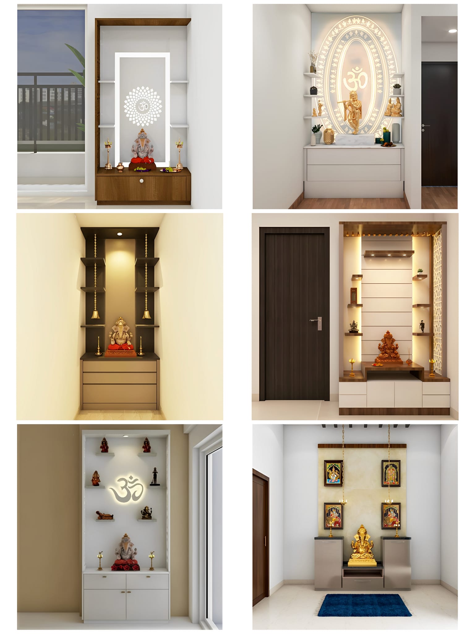 Bangalore - Pooja room design A TV unit cum pooja unit offers a ...
