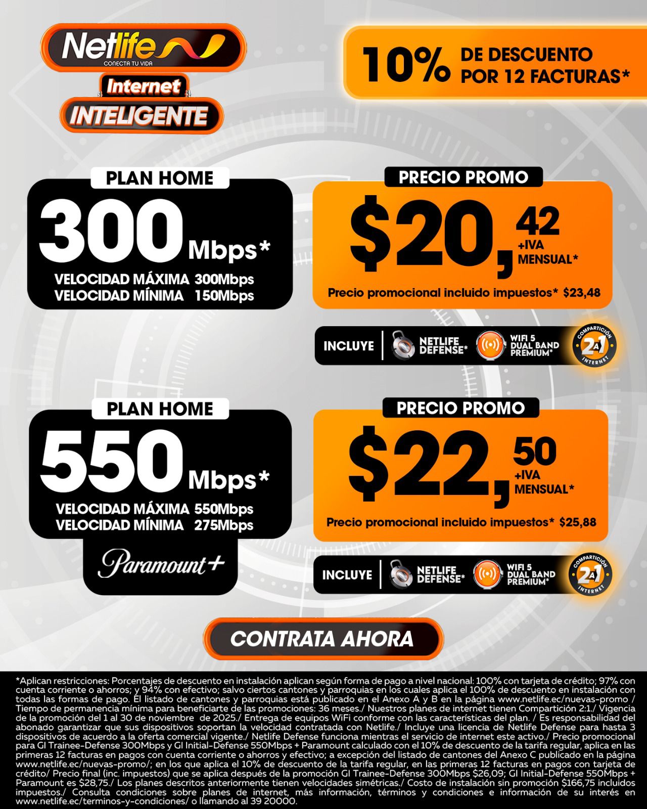 Netlife Plus Ultra Alta Velocidad Distribuidor Autorizado