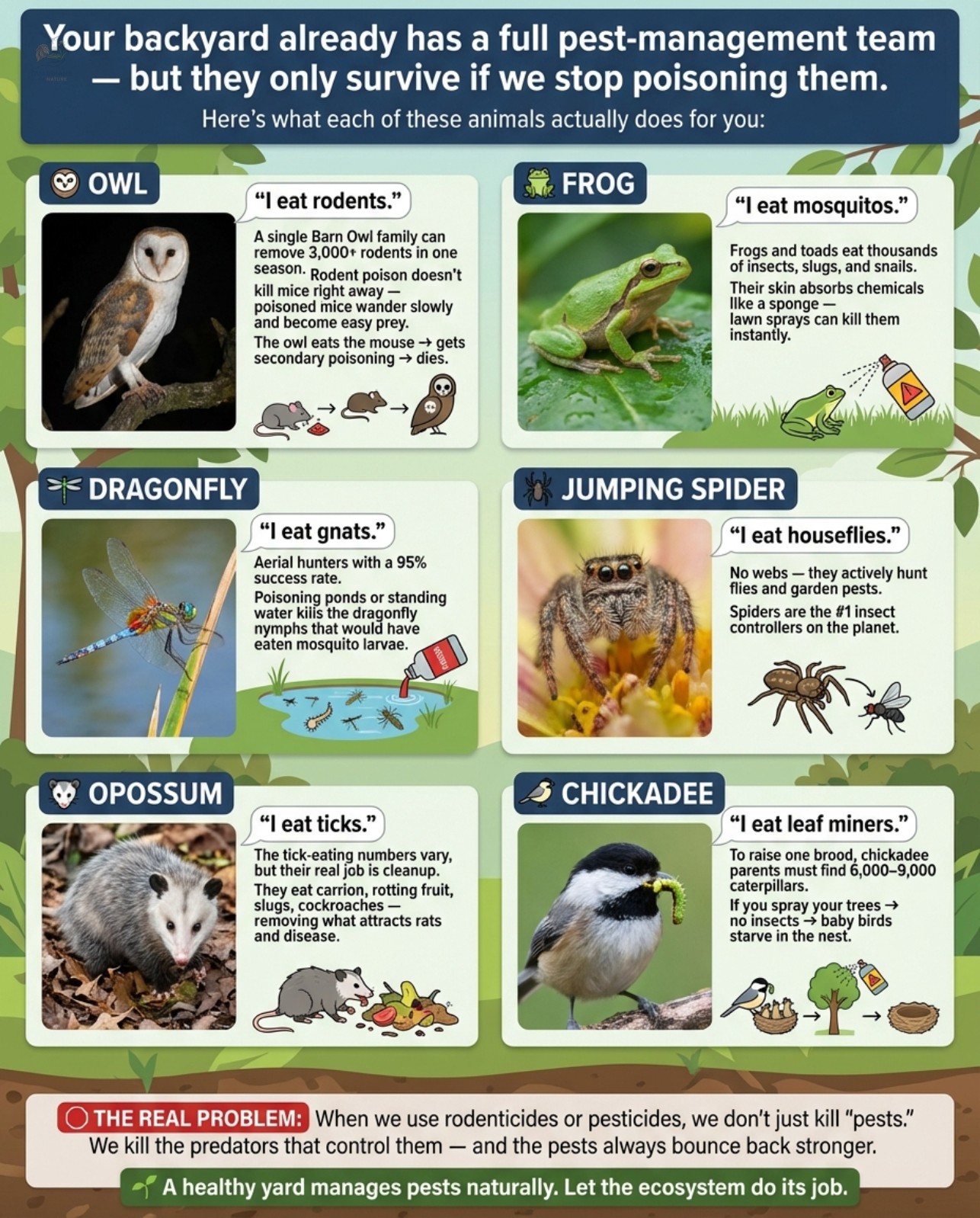 Guardians - Many animals provide natural pest control in residential ...