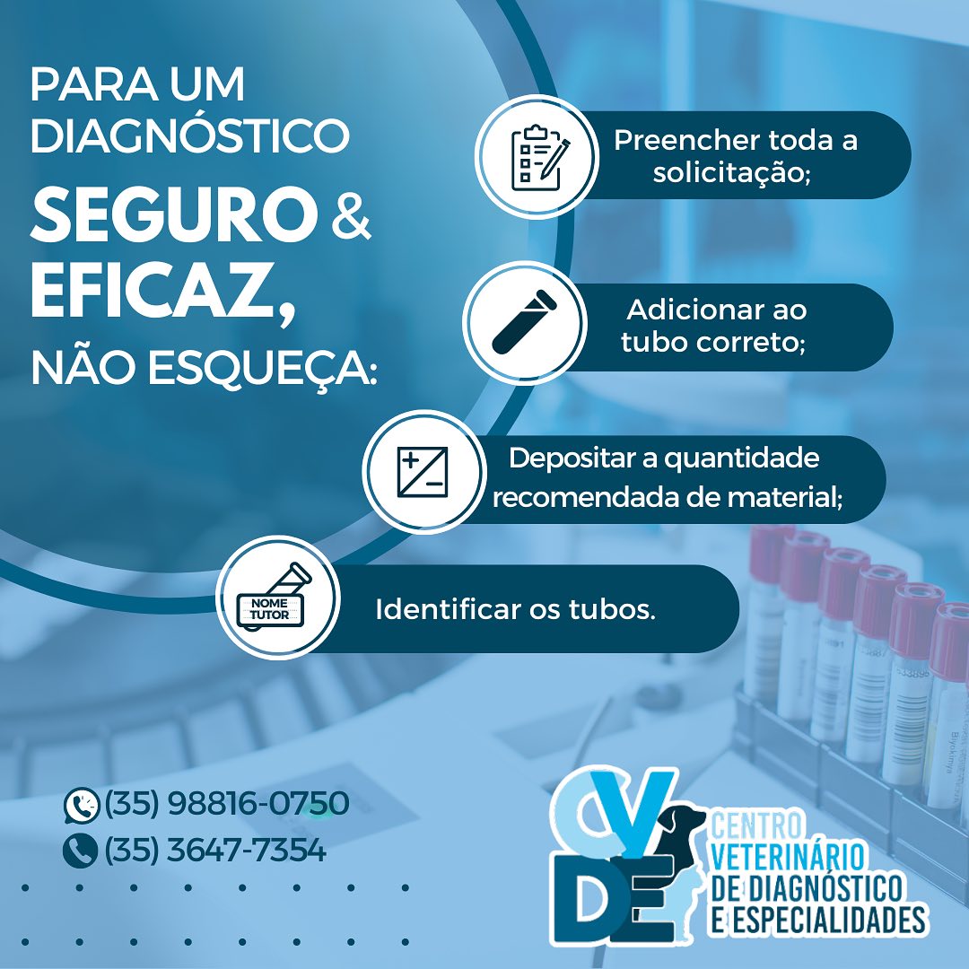 CVDE - Check list para garantir os resultados dos exames...