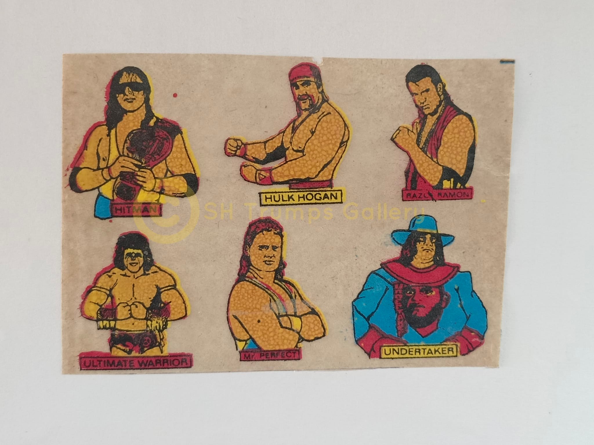 Full set of 1991 WWF Superstars stickers Nonsense with the unused